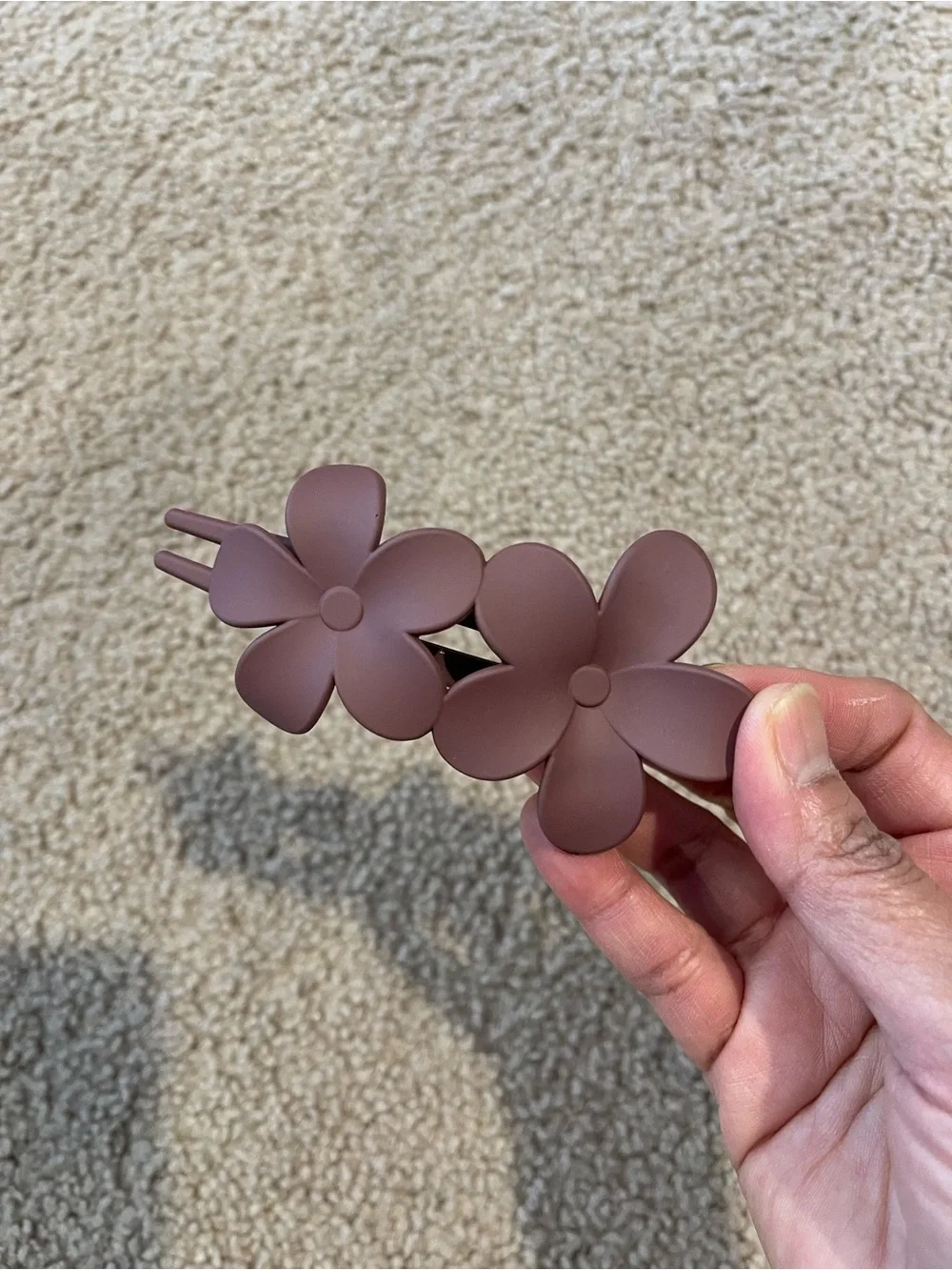 Fashion French Matte Flower Hair Barrette